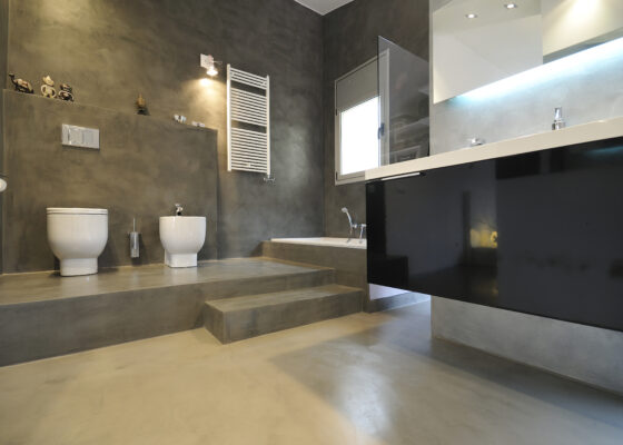 TOPCRET Microcemento walls bathroom IT